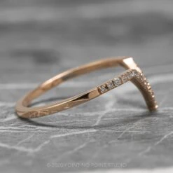 X-Large Diamond Victoria Band, 14K Rose Gold -Point No Point Studio Store 13CHEVRG 3