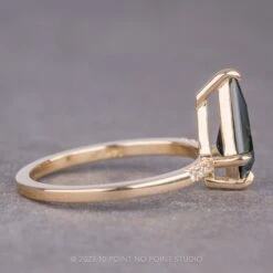 1.72 Carat Teal Kite Sapphire Engagement Ring, Jules Setting, 14K Yellow Gold -Point No Point Studio Store 14941 2 40438dd1 3f56 46db a6e8 29b9fe269b30