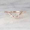 Geometric Diamond Charlotte Wedding Band, 14k Rose Gold