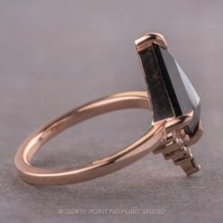 1.33 Carat Black Kite Diamond Engagement Ring, Ombre Ava Setting, 14K Rose Gold 10 1.33 Carat Black Kite Diamond Engagement Ring, Ombre Ava Setting, 14K Rose Gold -Point No Point Studio Store 15432 2