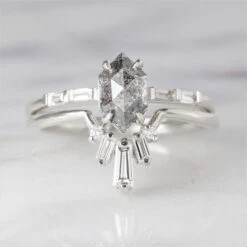 White Baguette Diamond Wedding Band, Dawn Setting, Platinum -Point No Point Studio Store 1558 CWG 06167c04 508f 4358 817c df74a5b3db70