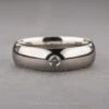 Salt And Pepper Diamond Men's Ring, Comfort Fit, 14K White Gold