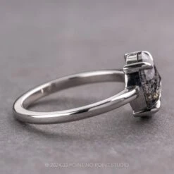 1.86 Carat Black Speckled Oval Diamond Engagement Ring, Jane Setting, Platinum -Point No Point Studio Store 15707 2 335be347 5093 491f aa3c 0276c040fe8c