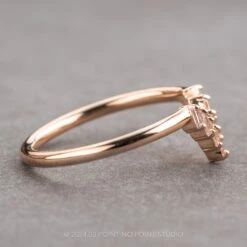 White Baguette Diamond Wedding Band, Juniper Setting, 14K Rose Gold 5 White Baguette Diamond Wedding Band, Juniper Setting, 14K Rose Gold -Point No Point Studio Store 15999RG 2