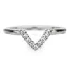 9 Diamond Chevron Band No. 01, 14k White Gold