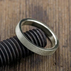 4mm Comfort Fit 14k White Gold Men's Wedding Band, Matte Finish 6 4mm Comfort Fit 14k White Gold Men's Wedding Band, Matte Finish -Point No Point Studio Store 1600093WG C 818870d7 5cc8 44c1 82ae 1c6927e33ab1