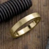 4mm Comfort Fit 14K Yellow Gold Men's Wedding Band, Matte Finish