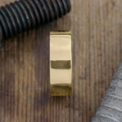 8mm 14k Yellow Gold Mens Wedding Band, High Polished 6 8mm 14k Yellow Gold Mens Wedding Band, High Polished -Point No Point Studio Store 1600120YG B