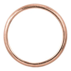 2mm Wide X 1.7mm Thick, 14k Rose Gold Half Round Wedding Band, Matte 6 2mm Wide X 1.7mm Thick, 14k Rose Gold Half Round Wedding Band, Matte -Point No Point Studio Store 1600141RG C