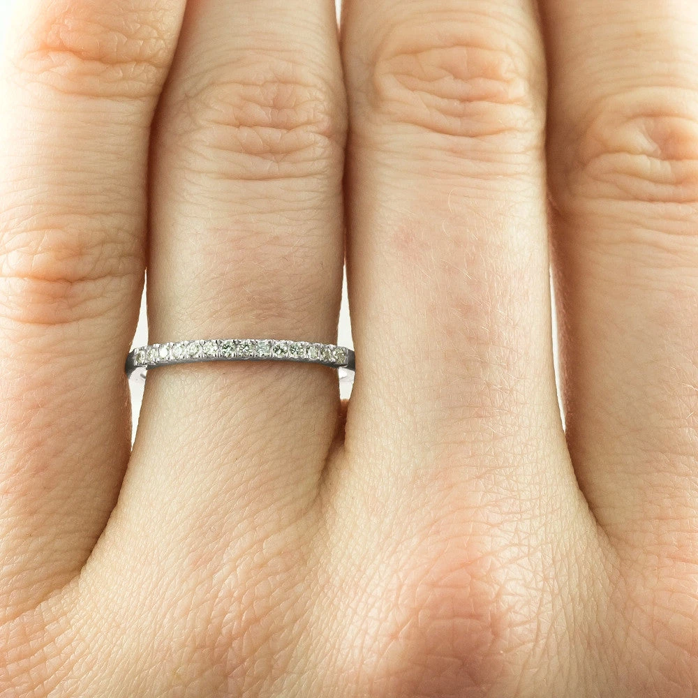 White Diamond, Half Eternity Wedding Band, Platinum 2 White Diamond, Half Eternity Wedding Band, Platinum - Image 2