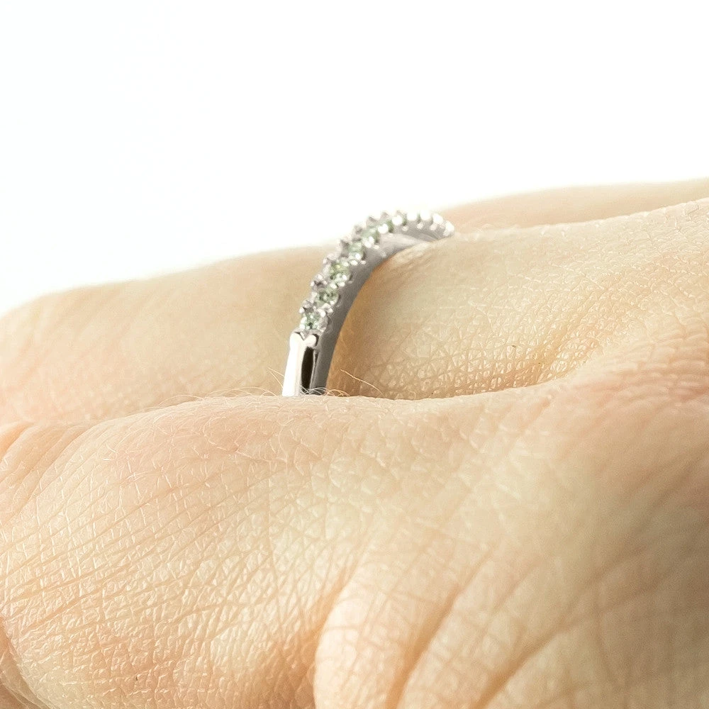 White Diamond, Half Eternity Wedding Band, Platinum 3 White Diamond, Half Eternity Wedding Band, Platinum - Image 3