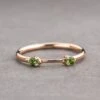 Tsavorite Garnet Wedding Cuff, Harper Setting, 14k Rose Gold