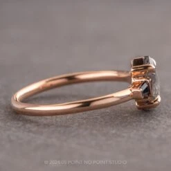 1.63 Carat Icy White Hexagon Diamond Engagement Ring, Zoe Setting, 14k Rose Gold 10 1.63 Carat Icy White Hexagon Diamond Engagement Ring, Zoe Setting, 14k Rose Gold -Point No Point Studio Store 16464 2