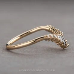 Ombre Baguette And Round Diamond Wedding Band, Charlie Setting, 14K Yellow Gold 7 Ombre Baguette And Round Diamond Wedding Band, Charlie Setting, 14K Yellow Gold -Point No Point Studio Store 16786 2 62311b70 2278 4bca 94d6 ad0472134f36