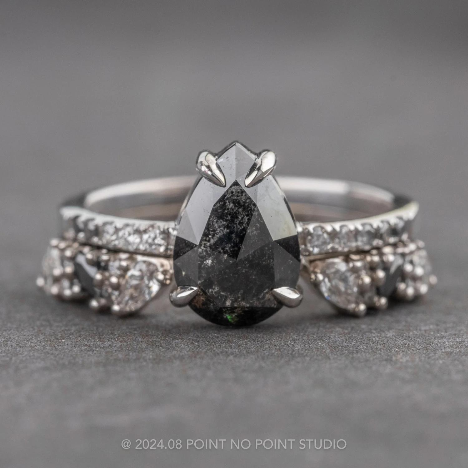 Ombre Diamond Wedding Cuff, Gemini Setting, Platinum 7 Ombre Diamond Wedding Cuff, Gemini Setting, Platinum - Image 7