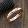 4mm Comfort Fit 14k Rose Gold Mens Wedding Band, Half Round Polished