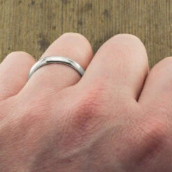 4mm Comfort Fit 14k White Gold Mens Wedding Band, Half Round Polished 7 4mm Comfort Fit 14k White Gold Mens Wedding Band, Half Round Polished -Point No Point Studio Store 1700006WG D ed7b879c d65c 4504 8b8d 8eee055f8509