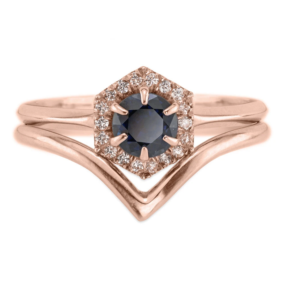 Vivian Wedding Band, 14k Rose Gold 7 Vivian Wedding Band, 14k Rose Gold - Image 7