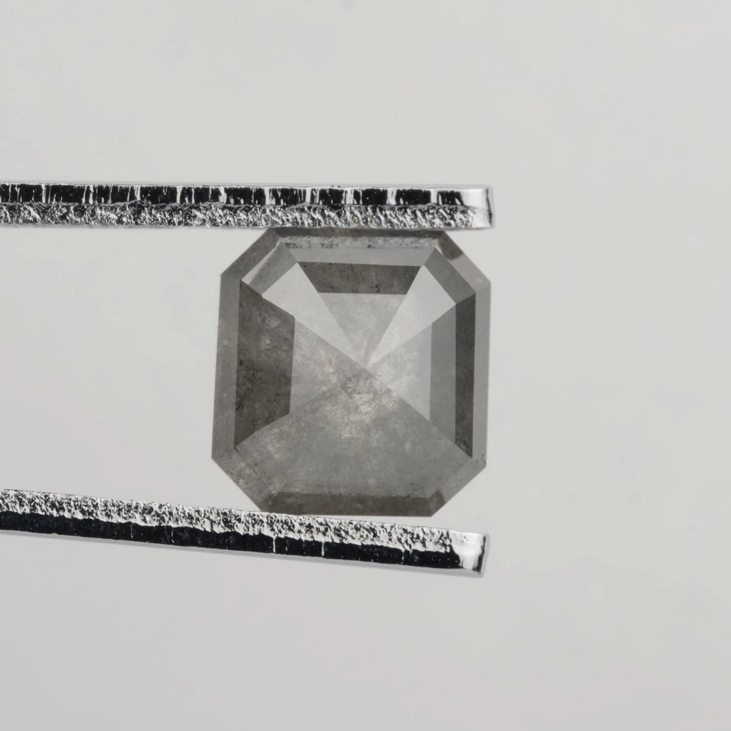 1.82 Carat Salt And Pepper Asscher Rose Cut Diamond 1 1.82 Carat Salt And Pepper Asscher Rose Cut Diamond