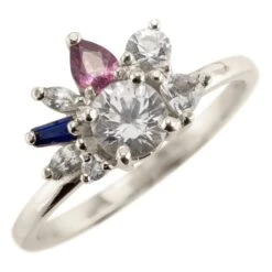 1.29 Carat Sapphire Confetti Setting Engagement Ring, Platinum 14 1.29 Carat Sapphire Confetti Setting Engagement Ring, Platinum -Point No Point Studio Store 1700315WG C ea65adba a295 49a9 aa7f 3ff9618d2387