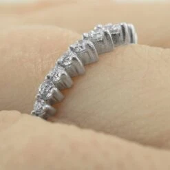 Eliza Diamond Contour Wedding Band, 14k White Gold -Point No Point Studio Store 1700320WG E 75c3df3e dff5 4559 a8b1 48159507341d