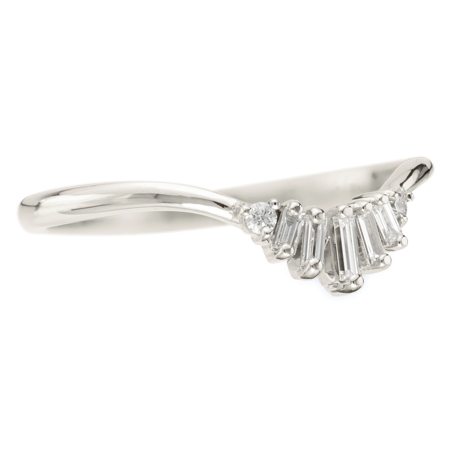 Wren Diamond Wedding Band, Platinum 11 Wren Diamond Wedding Band, Platinum - Image 11