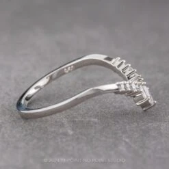 Marquise Diamond Wedding Band, Small Cleo Setting, Platinum -Point No Point Studio Store 17535 2