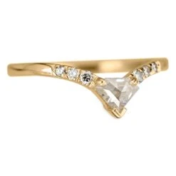 Shield Diamond Vivian Ring, 14k Yellow Gold 20 Shield Diamond Vivian Ring, 14k Yellow Gold -Point No Point Studio Store 180238YG B 13d1b014 8e1b 409e a227 ec26661ef3f5