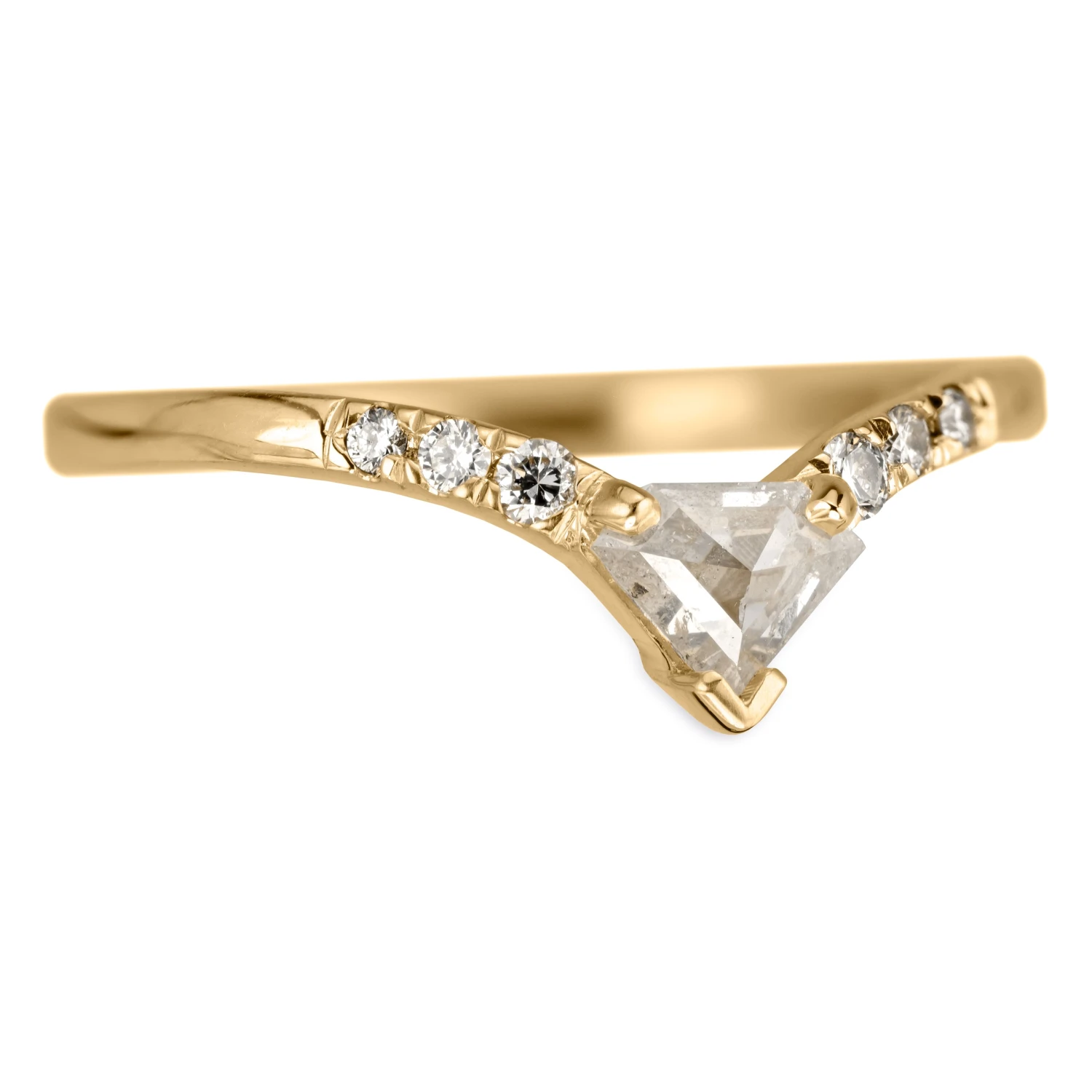 Shield Diamond Vivian Ring, 14k Yellow Gold 10 Shield Diamond Vivian Ring, 14k Yellow Gold - Image 10