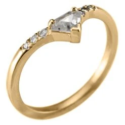 Shield Diamond Vivian Ring, 14k Yellow Gold 21 Shield Diamond Vivian Ring, 14k Yellow Gold -Point No Point Studio Store 180238YG C f6adc4e4 3988 4176 8e80 98d78082e8a0