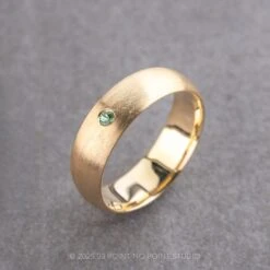 Emerald Mens Ring, Comfort Fit, 14K Yellow Gold -Point No Point Studio Store 18356 5e2091e7 97bd 4a0f 9db9 cd1b720747ef