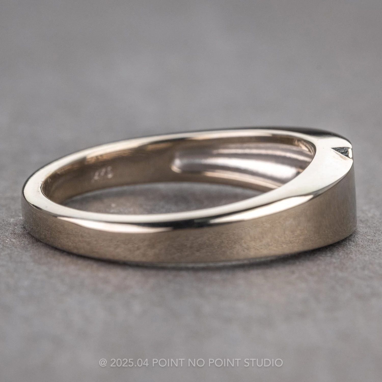 Salt And Pepper Diamond Mens Wedding Ring, Platinum 6 Salt And Pepper Diamond Mens Wedding Ring, Platinum - Image 6