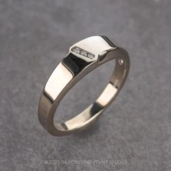 Salt And Pepper Diamond Mens Wedding Ring, Platinum