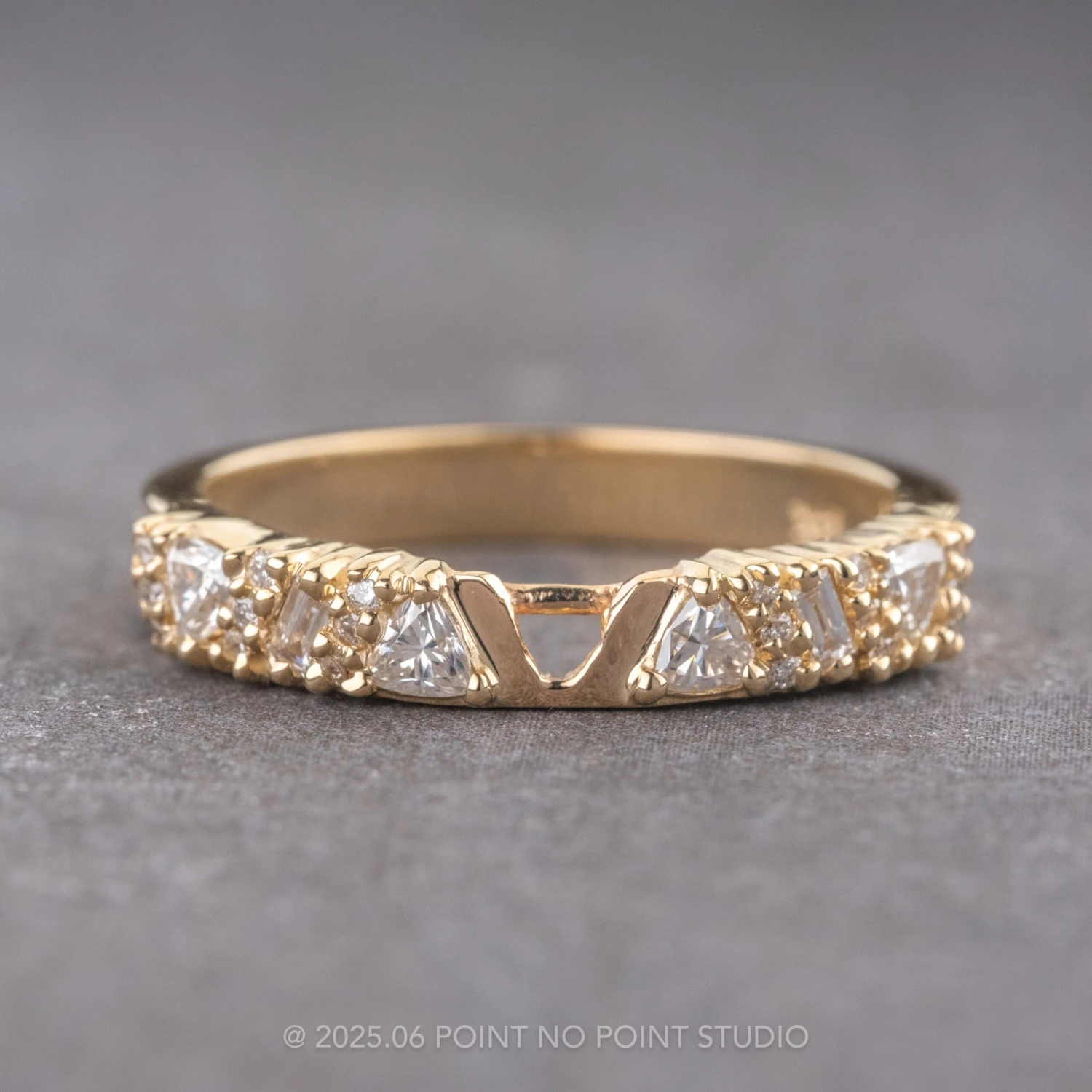 Diamond Wedding Cuff, Stardust Setting, 14K Yellow Gold 10 Diamond Wedding Cuff, Stardust Setting, 14K Yellow Gold - Image 10
