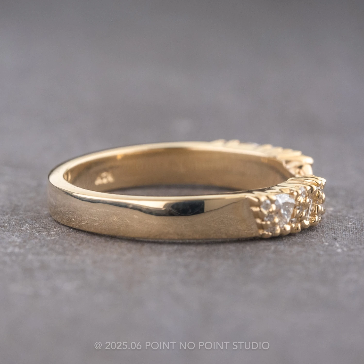 Diamond Wedding Cuff, Stardust Setting, 14K Yellow Gold 12 Diamond Wedding Cuff, Stardust Setting, 14K Yellow Gold - Image 12