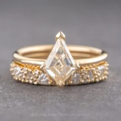 Diamond Wedding Cuff, Stardust Setting, 14K Yellow Gold 25 Diamond Wedding Cuff, Stardust Setting, 14K Yellow Gold -Point No Point Studio Store 18773 3