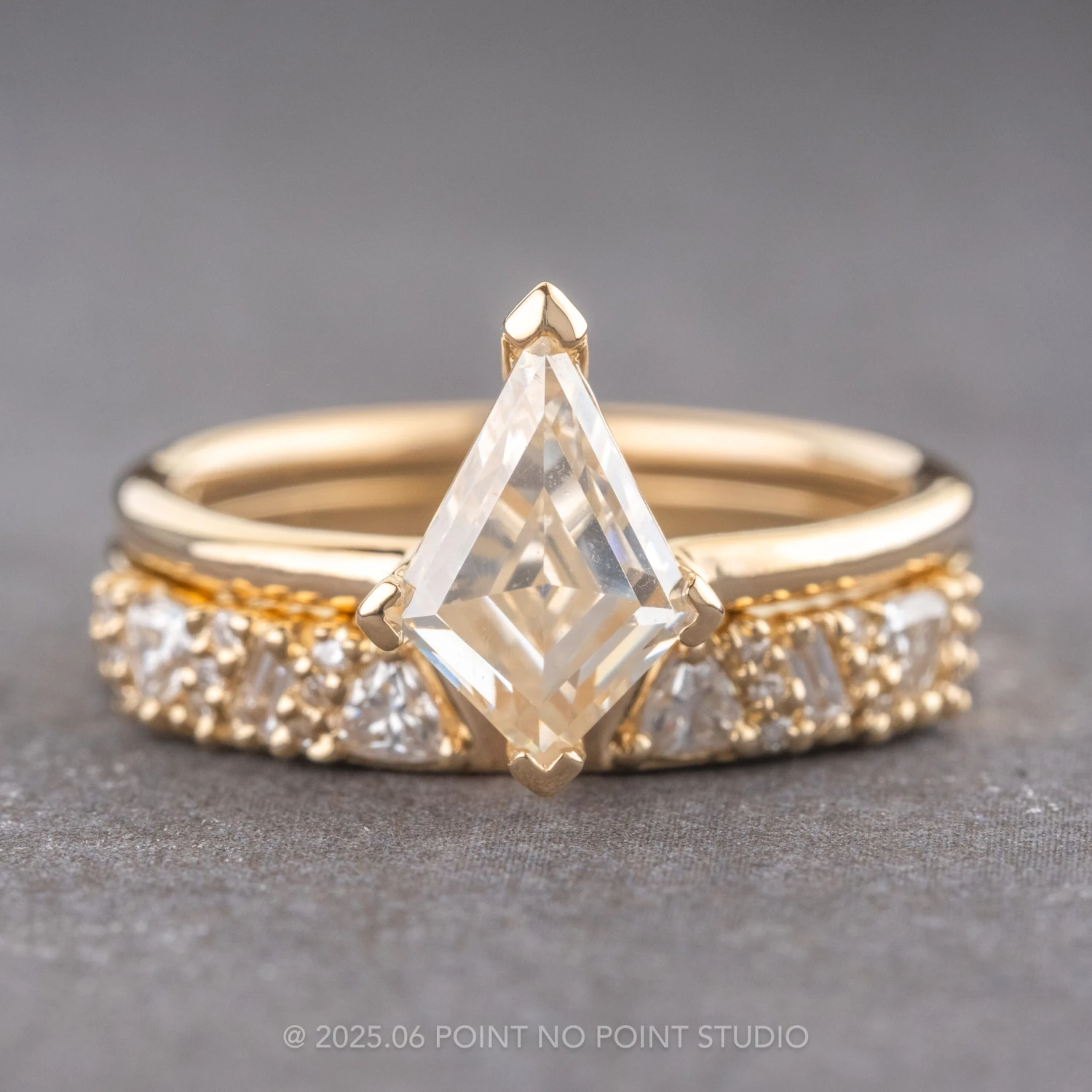 Diamond Wedding Cuff, Stardust Setting, 14K Yellow Gold 11 Diamond Wedding Cuff, Stardust Setting, 14K Yellow Gold - Image 11