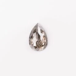 2 Carat Salt And Pepper Rose Cut Pear Diamond