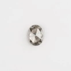 2.01 Carat Light Salt And Pepper Rose Cut Oval Diamond