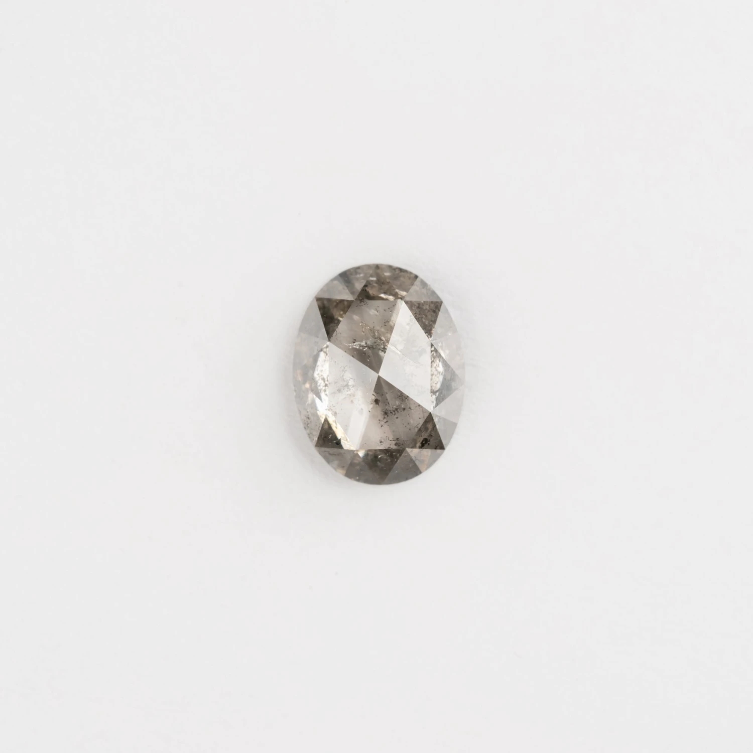 2.01 Carat Light Salt And Pepper Rose Cut Oval Diamond 1 2.01 Carat Light Salt And Pepper Rose Cut Oval Diamond