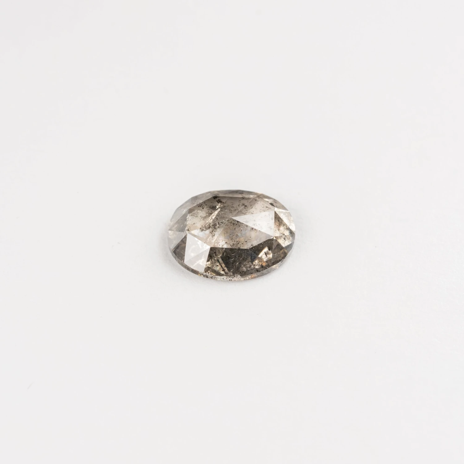 2.01 Carat Light Salt And Pepper Rose Cut Oval Diamond 2 2.01 Carat Light Salt And Pepper Rose Cut Oval Diamond - Image 2