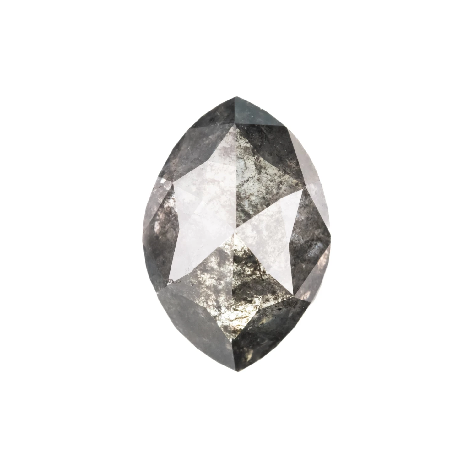 2.06 Carat Salt And Pepper Double Cut Marquise Diamond 1 2.06 Carat Salt And Pepper Double Cut Marquise Diamond