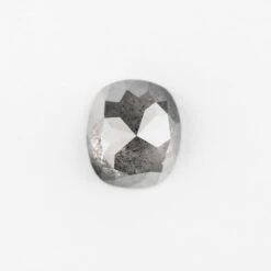 2.56 Carat Salt And Pepper Rose Cut Cushion Diamond