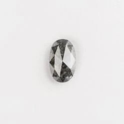 2.67 Carat Salt And Pepper Rose Cut Oval Diamond