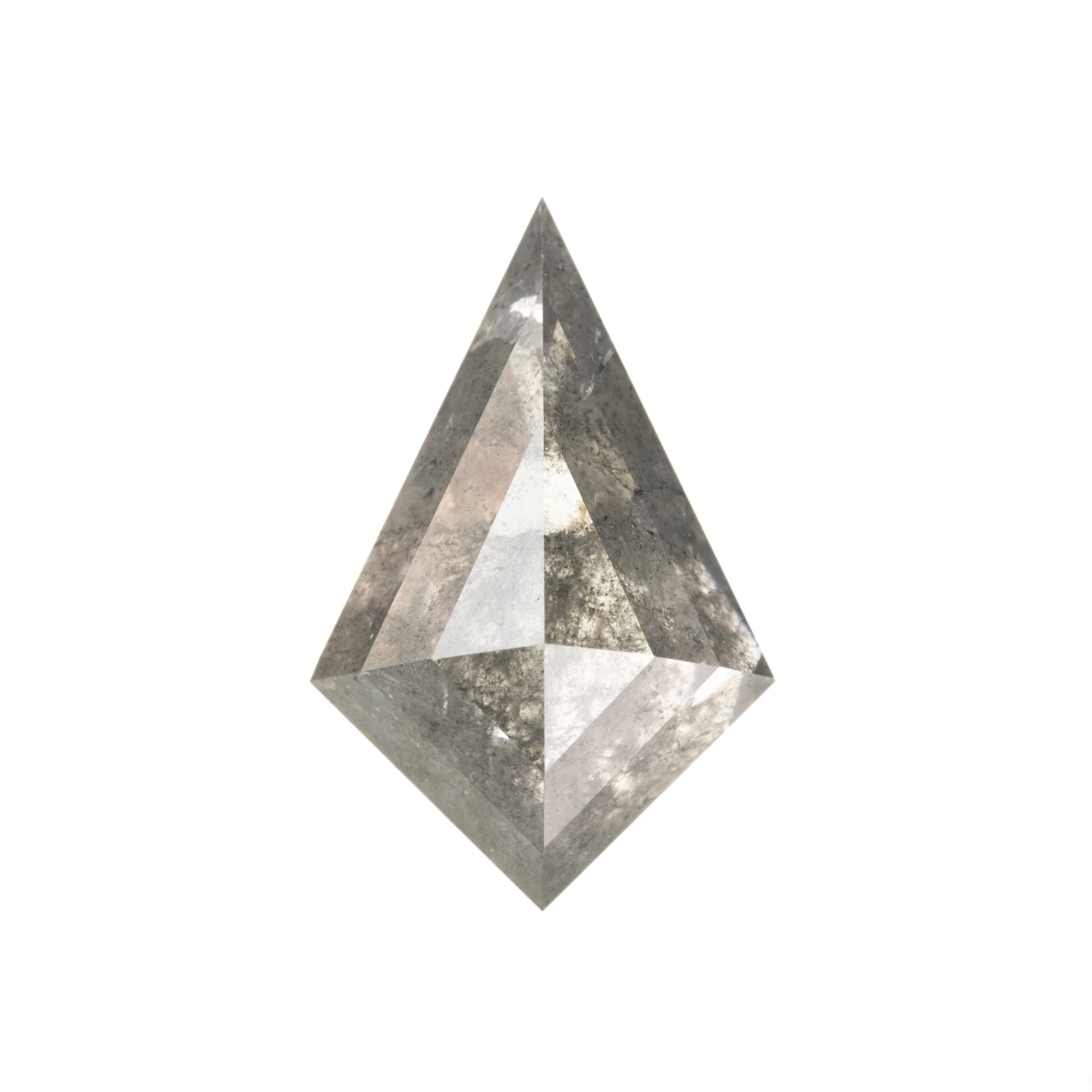 2.71 Carat Salt And Pepper Rose Cut Kite Diamond 1 2.71 Carat Salt And Pepper Rose Cut Kite Diamond