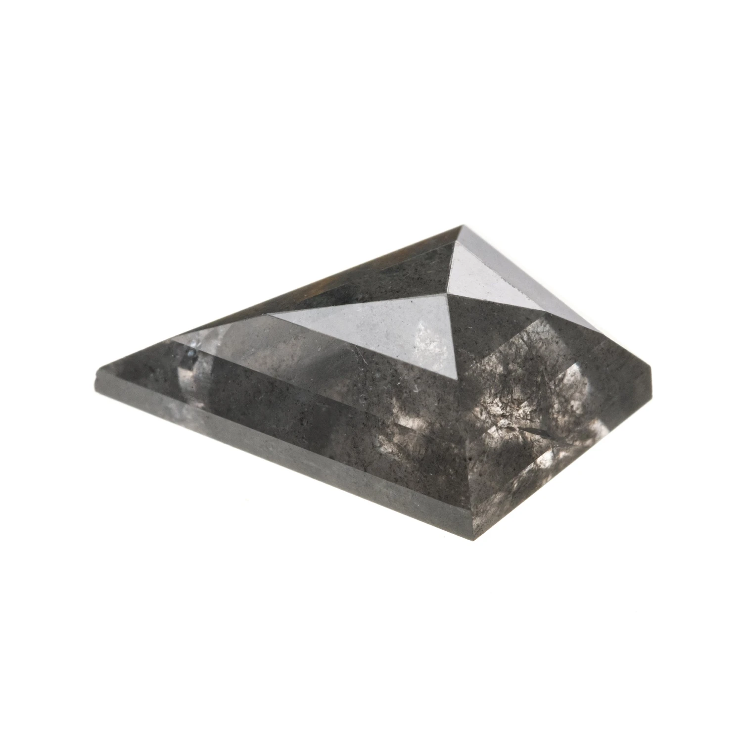 2.71 Carat Salt And Pepper Rose Cut Kite Diamond 2 2.71 Carat Salt And Pepper Rose Cut Kite Diamond - Image 2