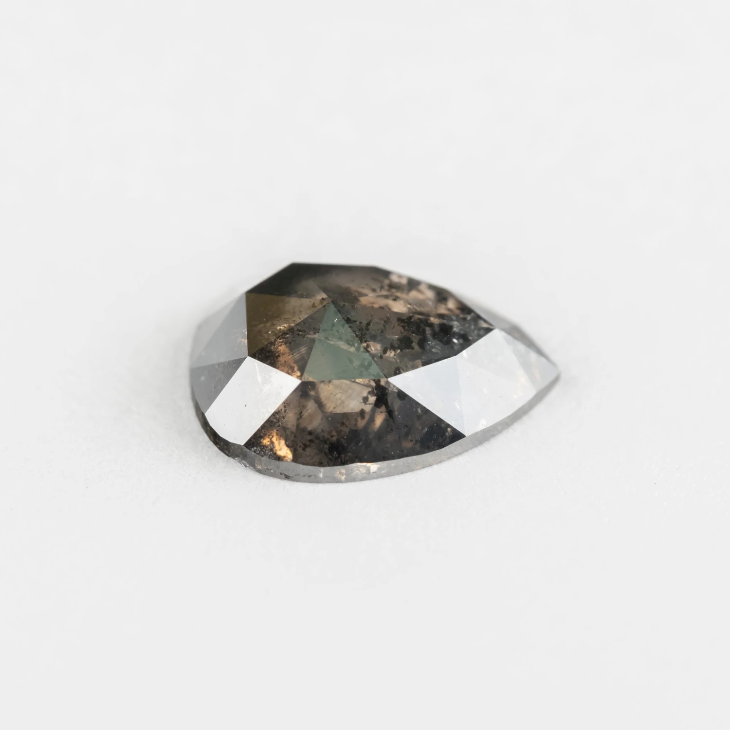 2.57 Carat Black Rose Cut Pear Diamond 3 2.57 Carat Black Rose Cut Pear Diamond - Image 3