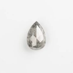2.83 Carat Salt And Pepper Double Cut Pear Diamond
