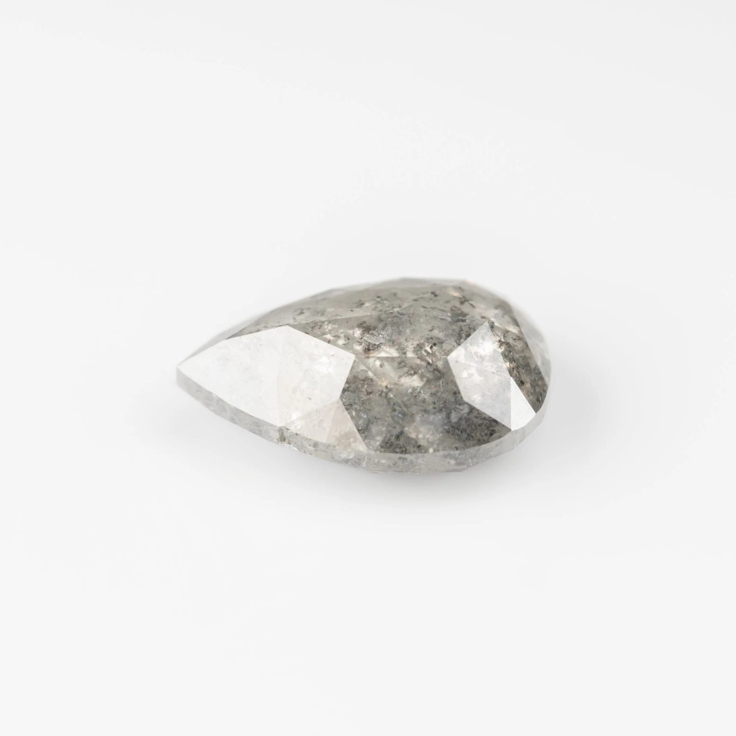 2.83 Carat Salt And Pepper Double Cut Pear Diamond 3 2.83 Carat Salt And Pepper Double Cut Pear Diamond - Image 3