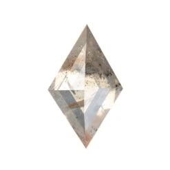 2.86 Carat Salt And Pepper Rose Cut Lozenge Diamond